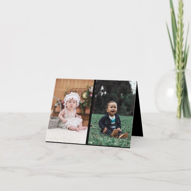 Designa Ditt Eget 2 Fotosammanställning Kort (Framsida)