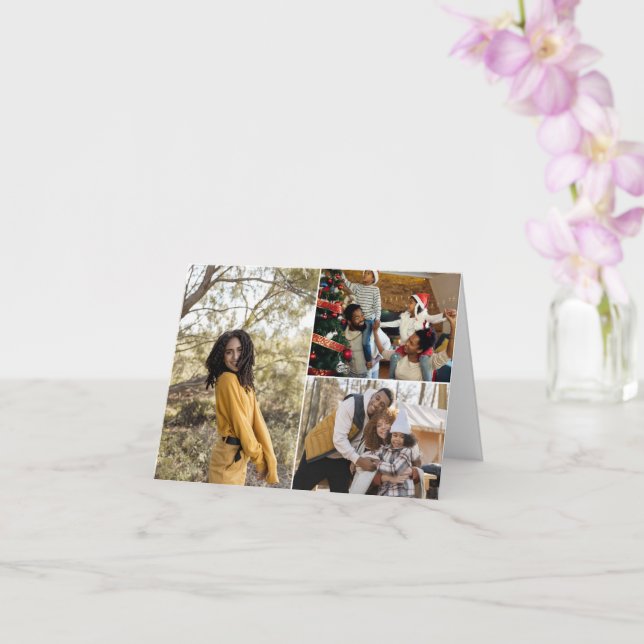 Designa Ditt Eget 3 Fotos Kollage Kort (Orkide)