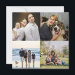 Designa Ditt Eget 4 Familjefoto Collage Julkort<br><div class="desc">Designa Ditt Eget 4 Familjefoto Collage Julkort</div>
