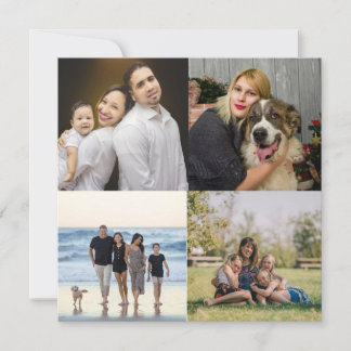 Designa Ditt Eget 4 Familjefoto Collage Julkort