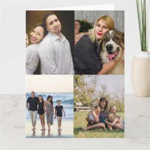 Designa Ditt Eget 4 Familjefoto Collage Kort