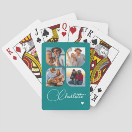 Designa Ditt Eget 4 Foto Personligt Namn Casinokort