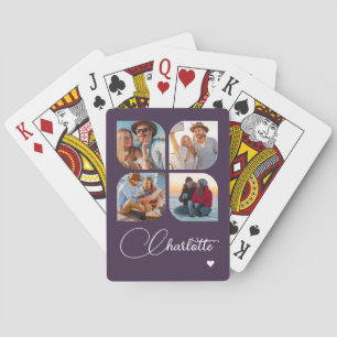 Designa Ditt Eget 4 Foto Personligt Namn Casinokort