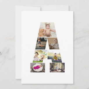 Designa Ditt Eget Bokstav A Fotokollage Kort