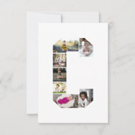 Designa Ditt Eget Bokstav C Fotokollage Kort