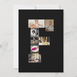 Designa Ditt Eget Bokstav F Fotokollage Kort