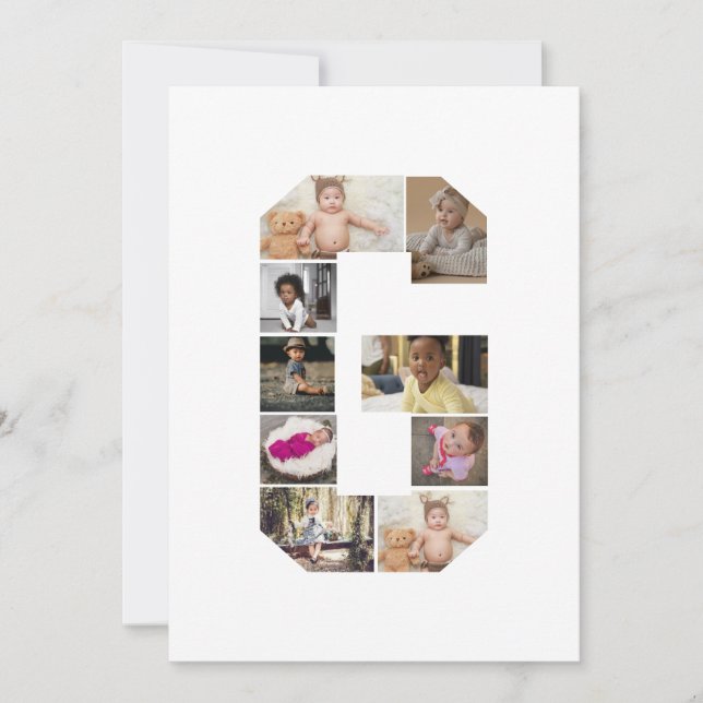 Designa Ditt Eget Bokstav G Fotocollage Kort (Framsida)