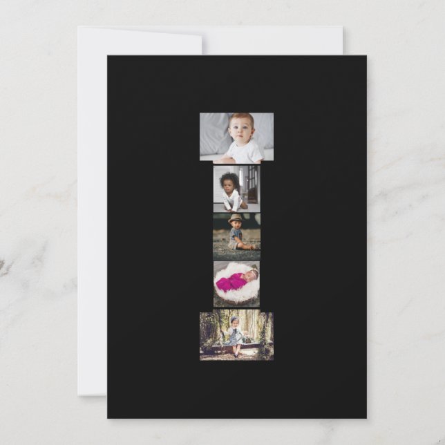 Designa Ditt Eget Bokstav I Foto Collage Julkort (Framsida)