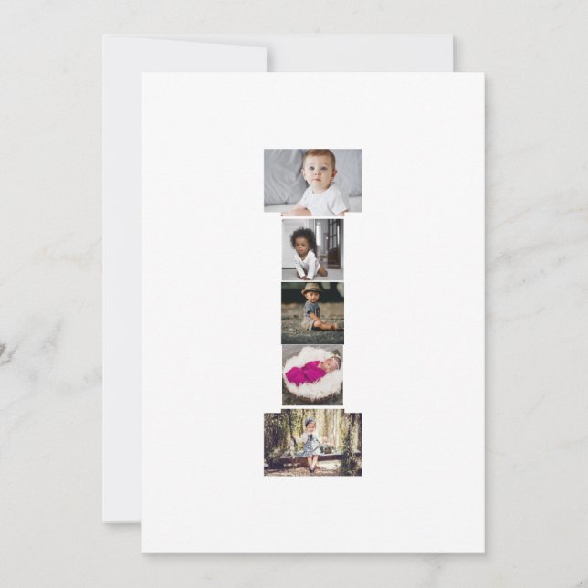 Designa Ditt Eget Bokstav I Fotokollage Julkort (Framsida)