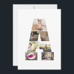 Designa Ditt Eget Bokstavs A Fotocollage Julkort<br><div class="desc">Denna monogram-fotocollage är en personlig design som kombinerar ett djärvt monogram (initialer eller en bokstav) med en samling foton som arrangeras konstnärligt inom eller runt det. Det är ett stilrent sätt att visa minnen samtidigt som det lägger till en unik,  elegant touch till dekoration eller presenter.</div>