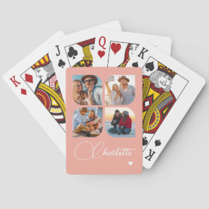 Designa Ditt Eget Namn med 4 Personliga Bilder Casinokort