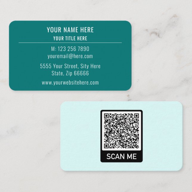Designa ditt eget QR-kod affärskort Välj färg Visitkort (Fram/baksida)