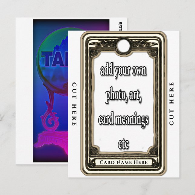 Designa ditt eget tarotkort vykort (Fram/baksida)