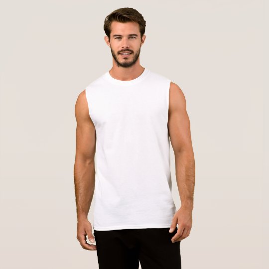 Ultra Cotton Ärmlös T-Shirt, Herr, Vit