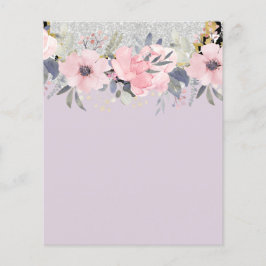 Designa Egen Söt Rosa Blommig Brevpapper för Tjeje Flygblad