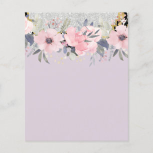 Designa Egen Söt Rosa Blommig Brevpapper för Tjeje Flygblad