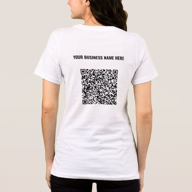 Designa Eget Varumärke och QR-kod Affär T Shirt (Baksida)