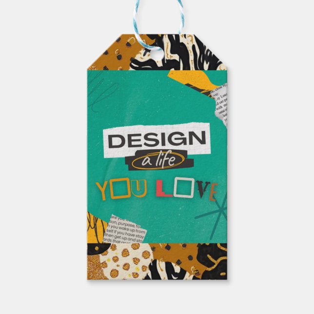Designa ett liv du älskar   presentetikett (Framsidan)