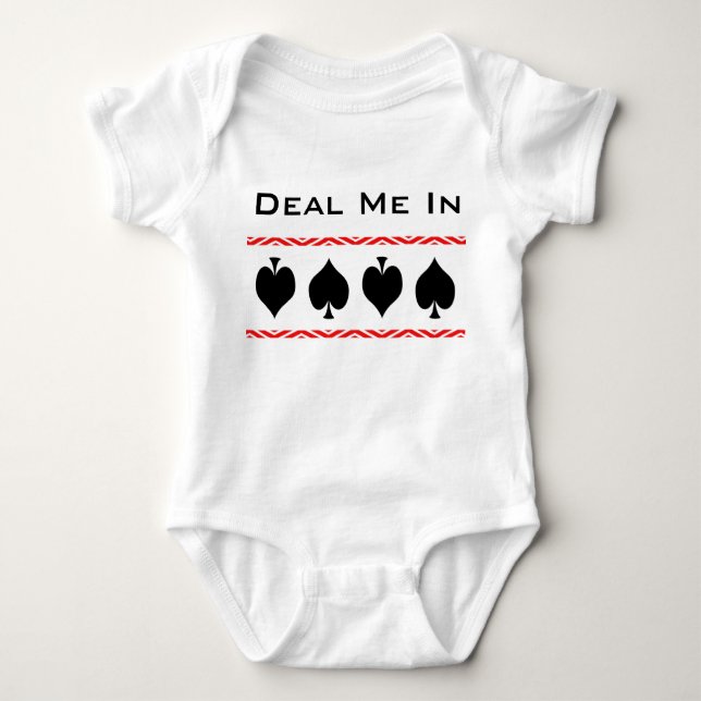 Designa mig i Modern Card Shark Baby T Shirt (Framsida)