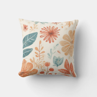 Designad abstrakt blomma kudde