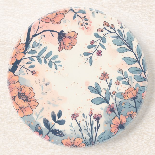 Designad abstrakt blomma underlägg (Framsidan)