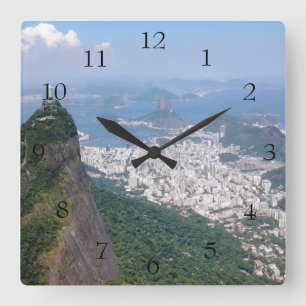 Designad akryl för Rio de Janeiro Brasilien foto Fyrkantig Klocka