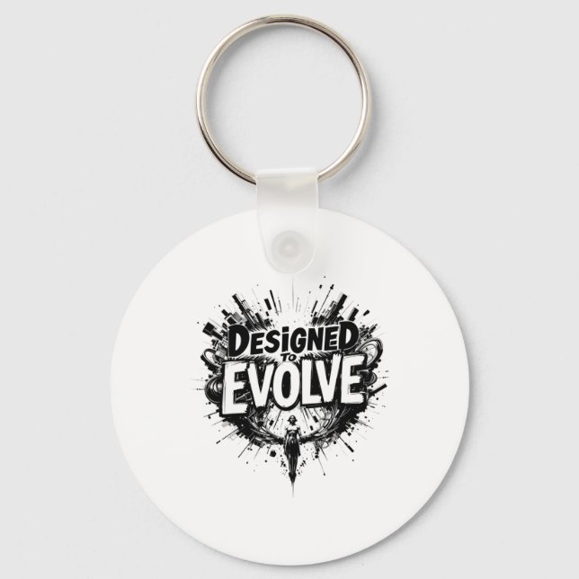 Designad att utveckla - djärv Abstrakt evolution A Nyckelring (Framsida)