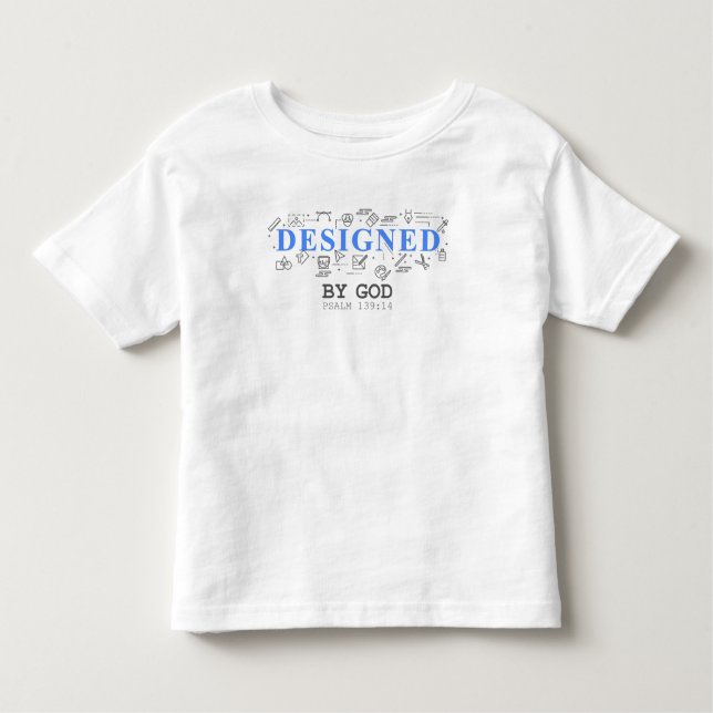 Designad av Gud - Manar & Boys Christian Faith Psa T Shirt (Framsida)