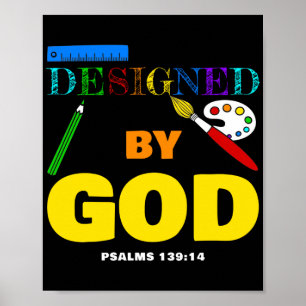Designad av Gud - Psalms 139:14 Christian Faith Poster