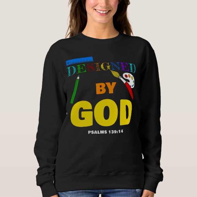 Designad av Gud - Psalms 139:14 Christian Faith  T Shirt (Framsida)