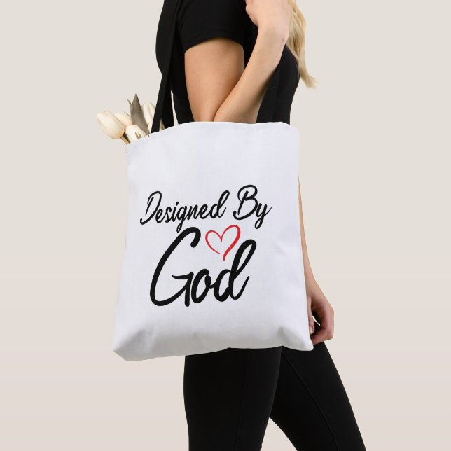 Designad av Gud Shoulder Tote Bag Tygkasse (Närbild)