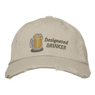 Designad Drinker Broderad Keps