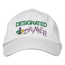 Designad Drinker - Mardi Gras Broderad Keps