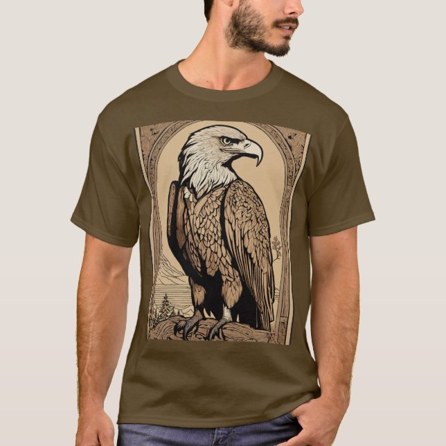 designad "Eagle" T Shirt (Framsida)