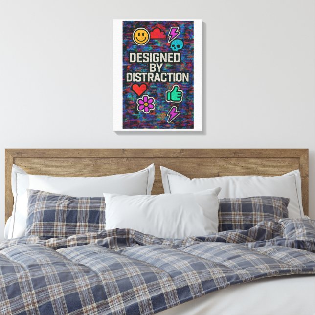 Designad efter Distraktion | Digital Glitch Canvas (Insitu (sovrum))