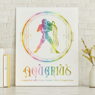 Designad för Aquarius-kompatibilitet Canvastryck