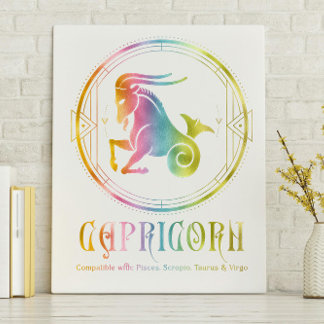 Designad för Capricorn-kompatibilitet Canvastryck