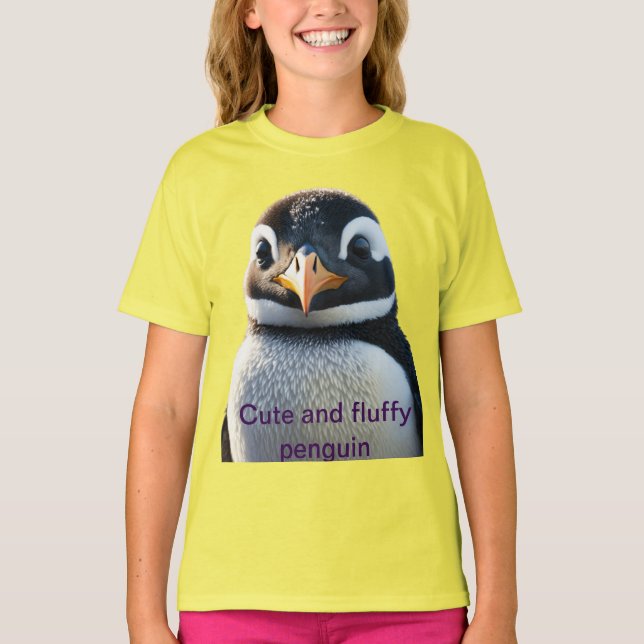 "Designad för grå bläckpenguin" T Shirt (Framsida)