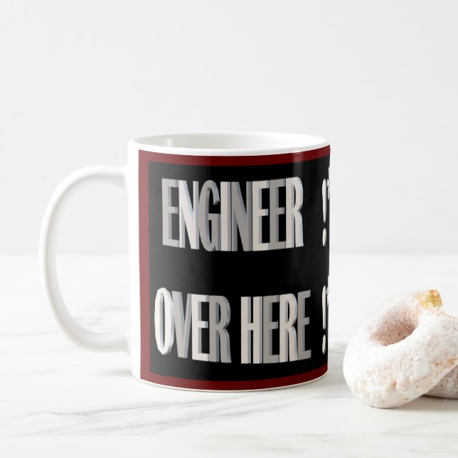 Designad för ingenjör i familjen kaffemugg (Med munk)