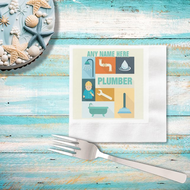 Designad för professionell Plumber Iconic Pappersservett (Skapare uppladdad)