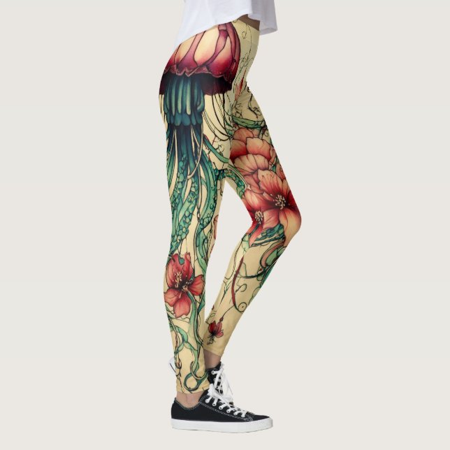 designad geléfisk leggings (Höger)