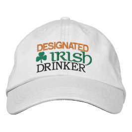 Designad Irish Drinker Broderad Keps