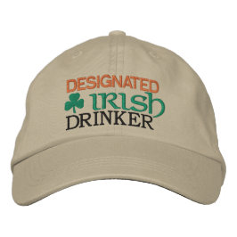 Designad Irish Drinker Embroized Baseball Hat Broderad Keps