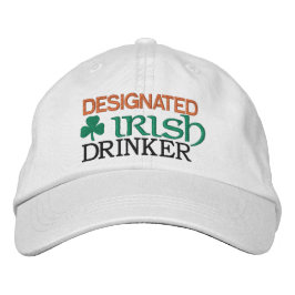 Designad Irish Drinker Embroized Baseball Hat Broderad Keps