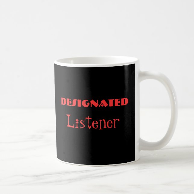 Designad lyssnare Funny Mug Kaffemugg (Höger)