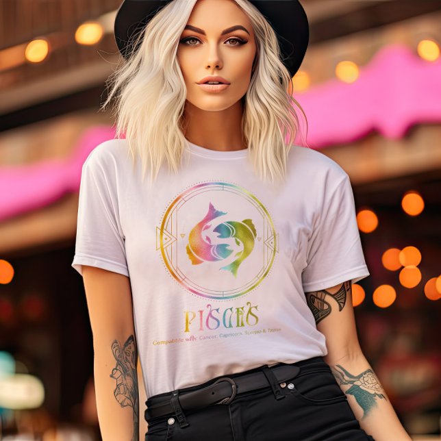 Designad Pisces-kompatibilitet T Shirt (Skapare uppladdad)