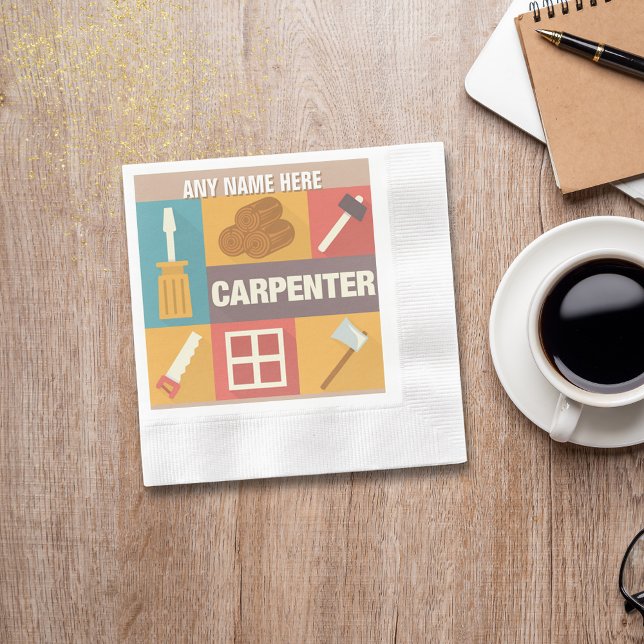 Designad professionell Carpenter Iconic Pappersservett (Skapare uppladdad)