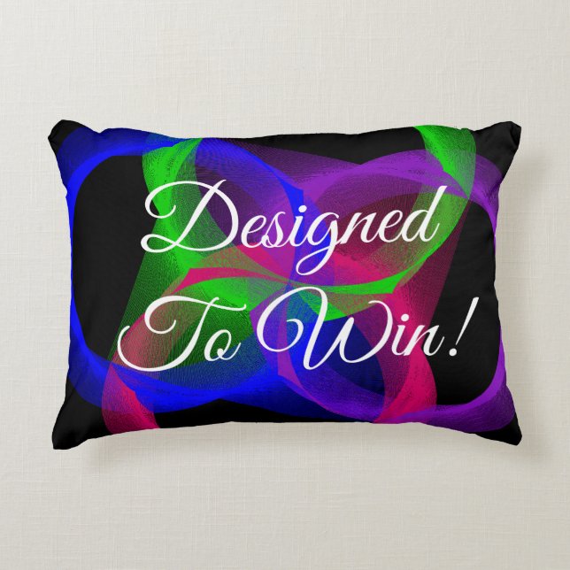 Designad till vinn Geometrisk dekorfärg Prydnadskudde (Framsidan)