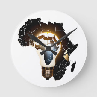 Designad väggklocka i afrika Karta