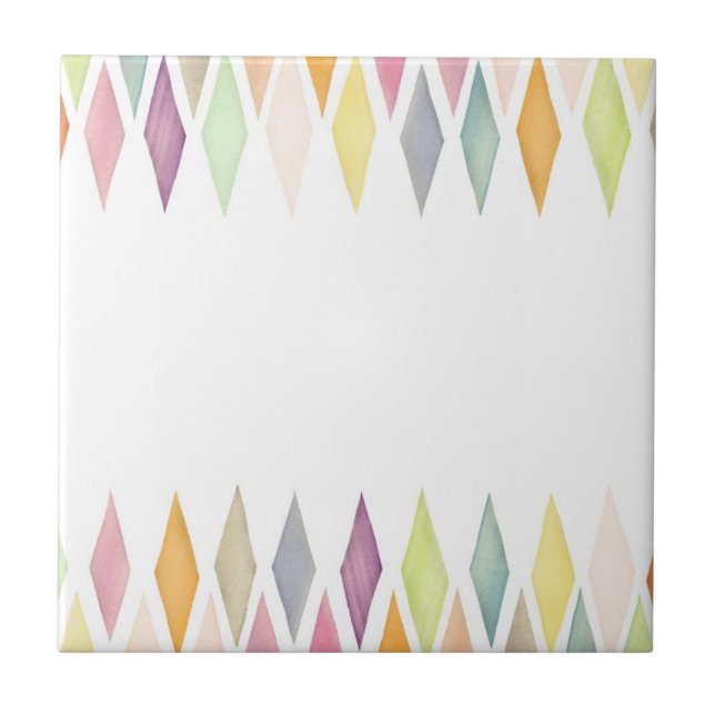 Designad vattenfärgbakgrund kakelplatta (Framsidan)